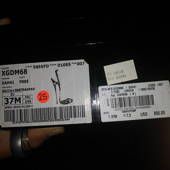 Chole sz. 5 GN & Taupe 🐍 skin w/shoe bag - Picture 4 of 5